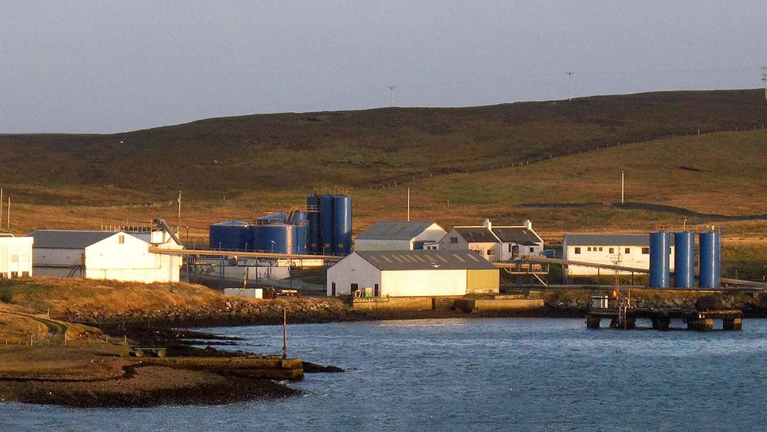 Fish meal plant at Heogan on Bressay