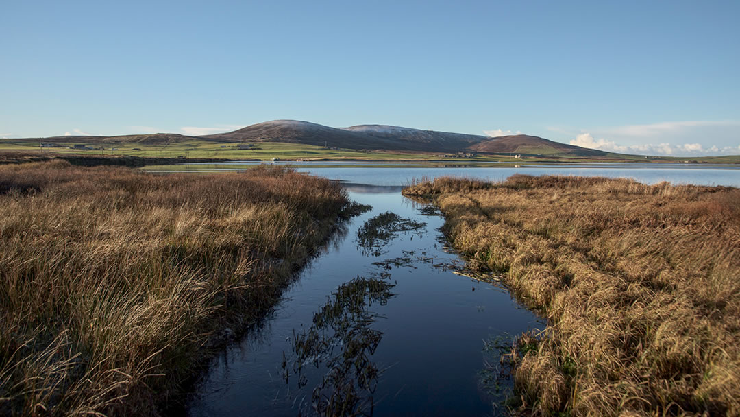 Kirbister Loch in Orphir, Orkney