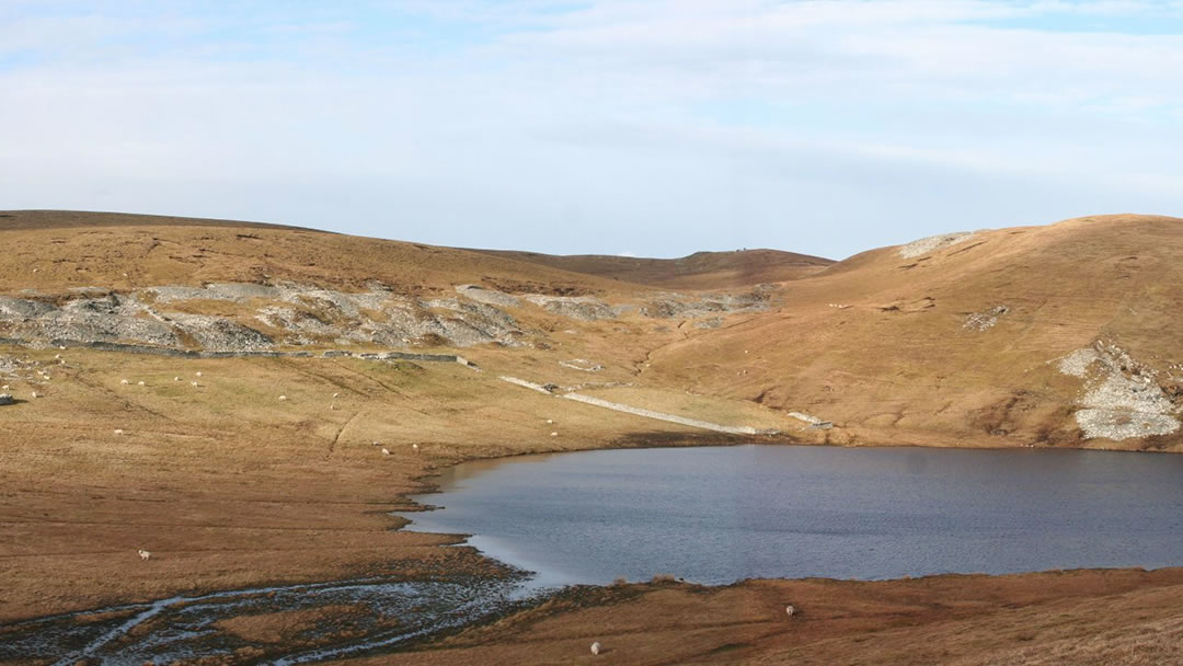 Loch of Aithness and old slate quarries