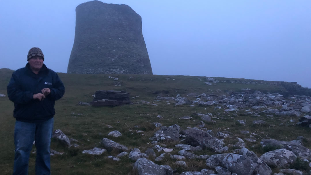 Rodney at Mousa Broch, Shetland