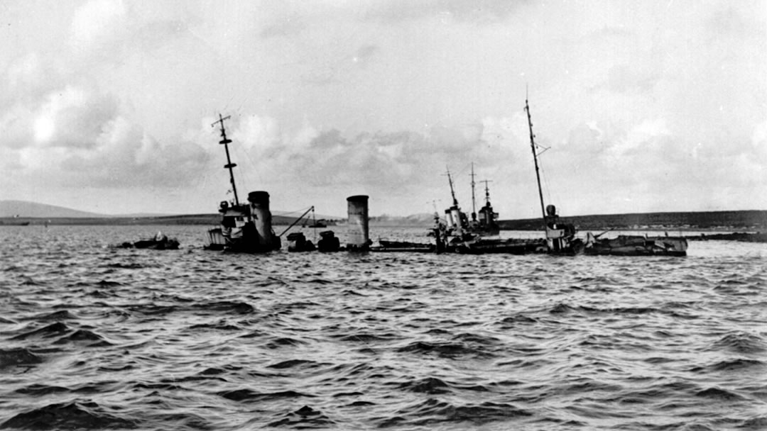 Sunken ship from the German High Seas Fleet