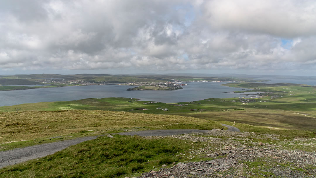 View from the Ward of Bressay of Shetland