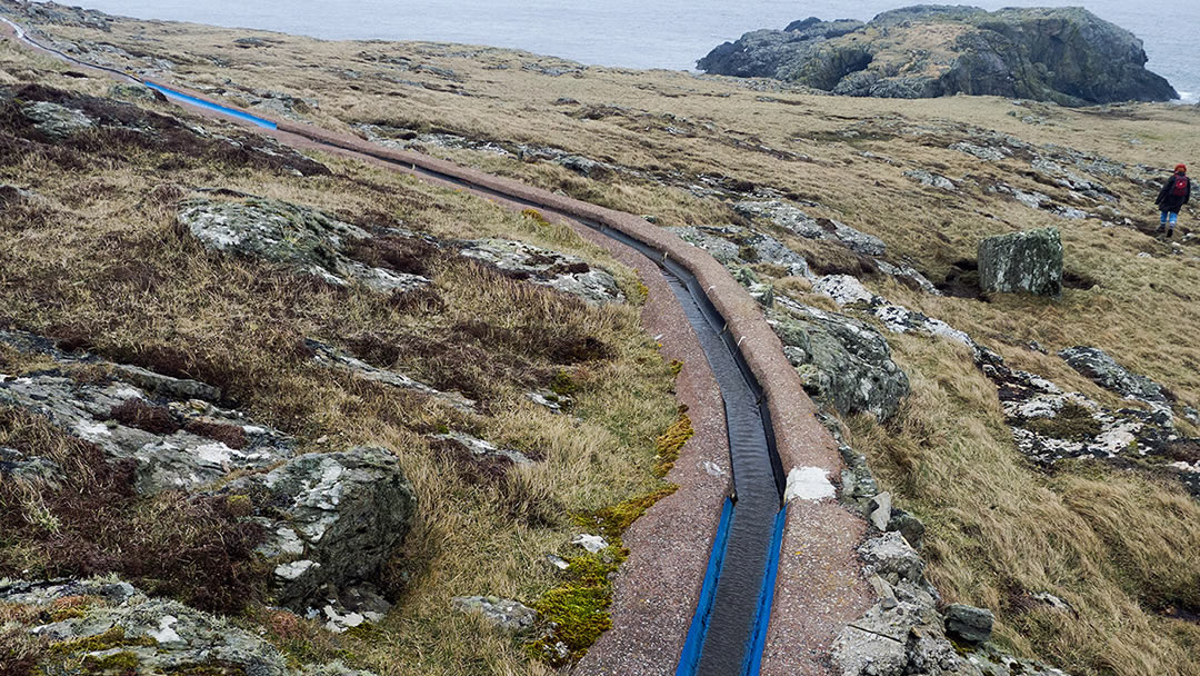Water collection ditch, Bruray, Out Skerries, Shetland photo © Julian Paren