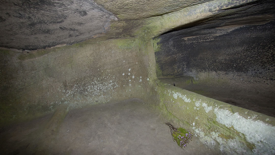 Inside the Dwarfie Stane