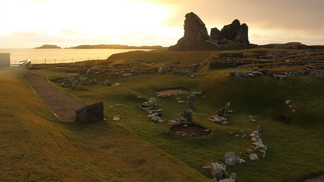 Jarlshof, Shetland in January