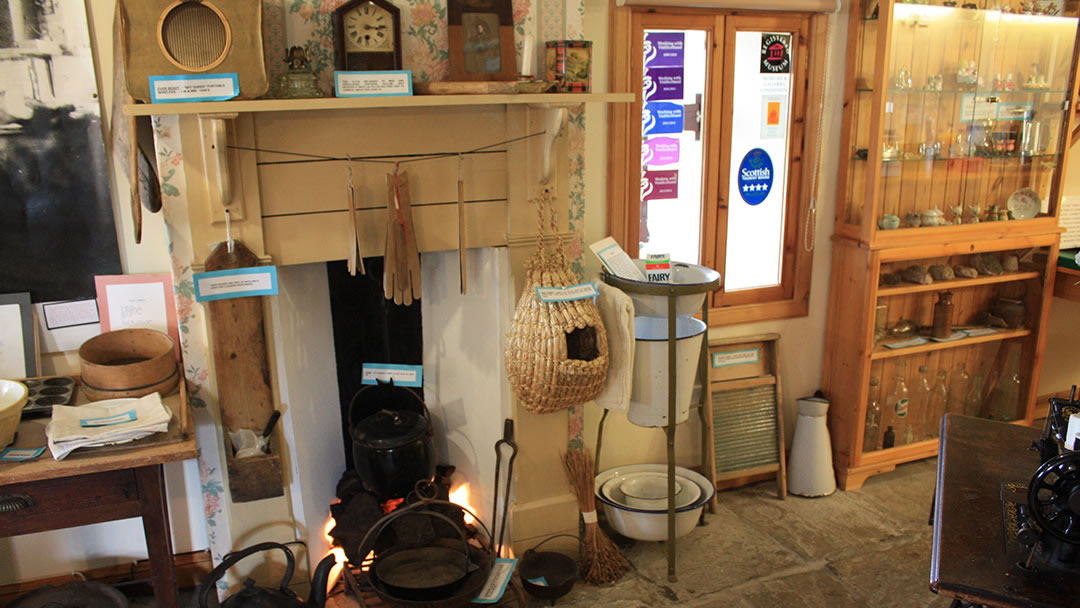 Inside the Tangwick Haa Museum, Shetland