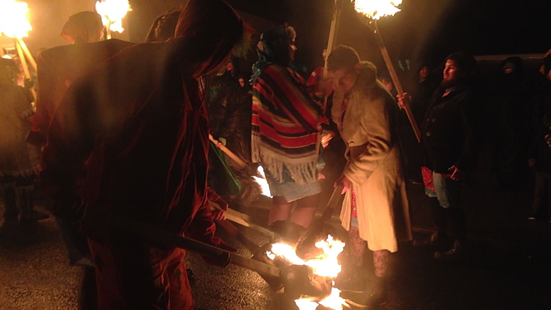 Lighting up on Up Helly Aa night