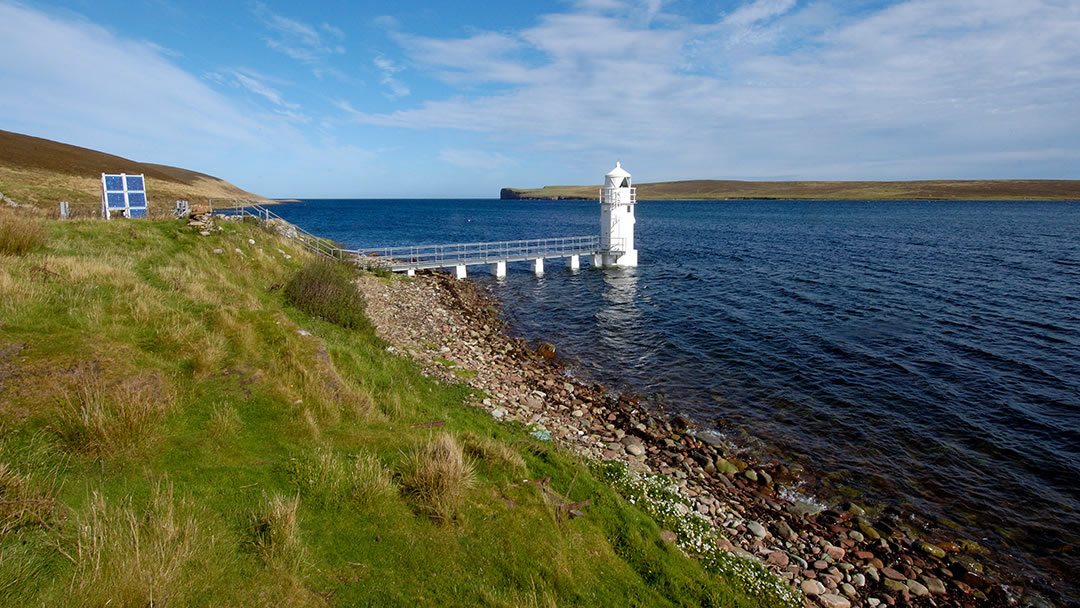 Calf Sound lighthouse in Eday