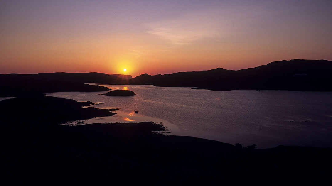 Clousta sunset in the Shetland Islands
