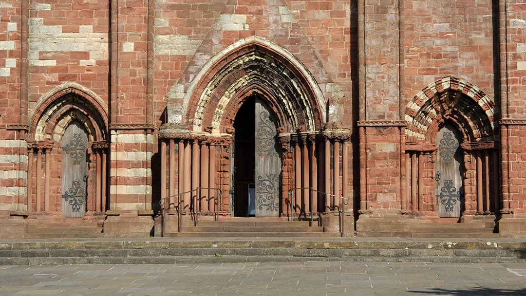 The doorways of St Magnus Cathedral