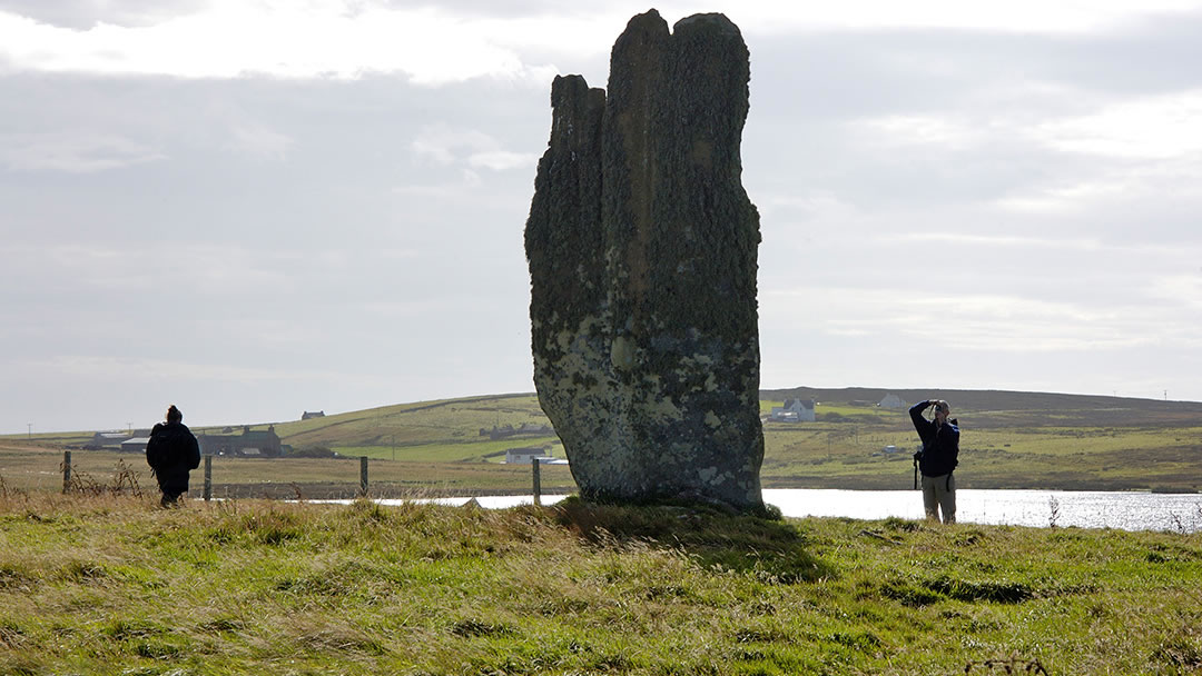 Visiting the Stone of Setter in Eday