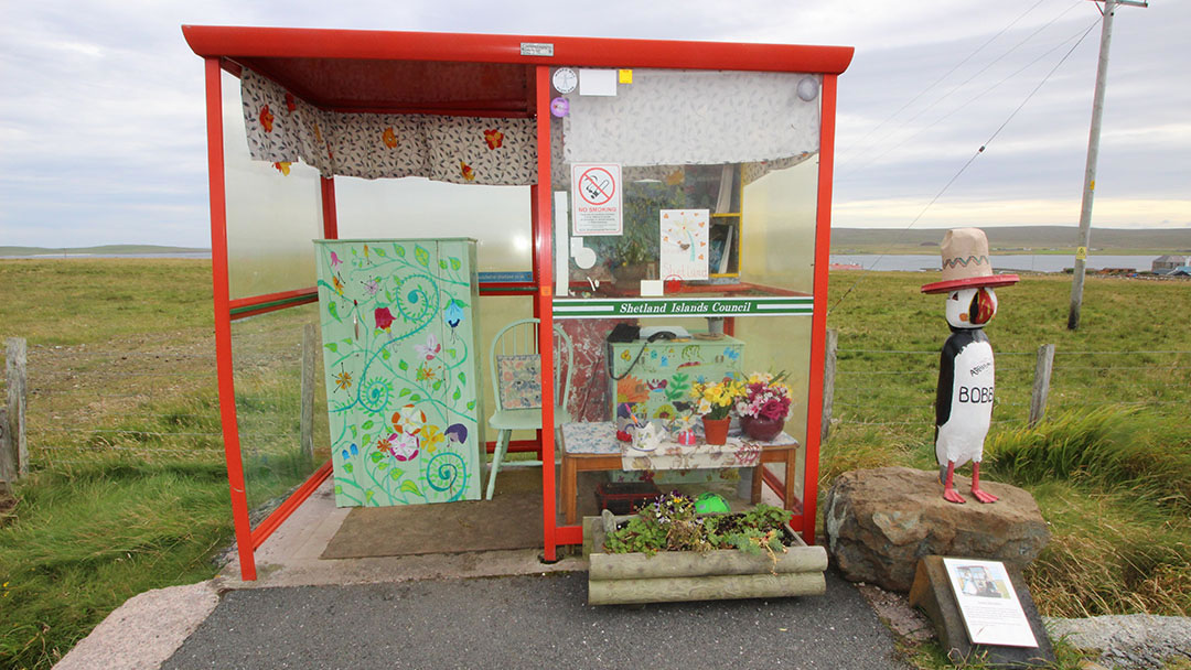 Bobby's Bus Shelter, Unst, Shetland