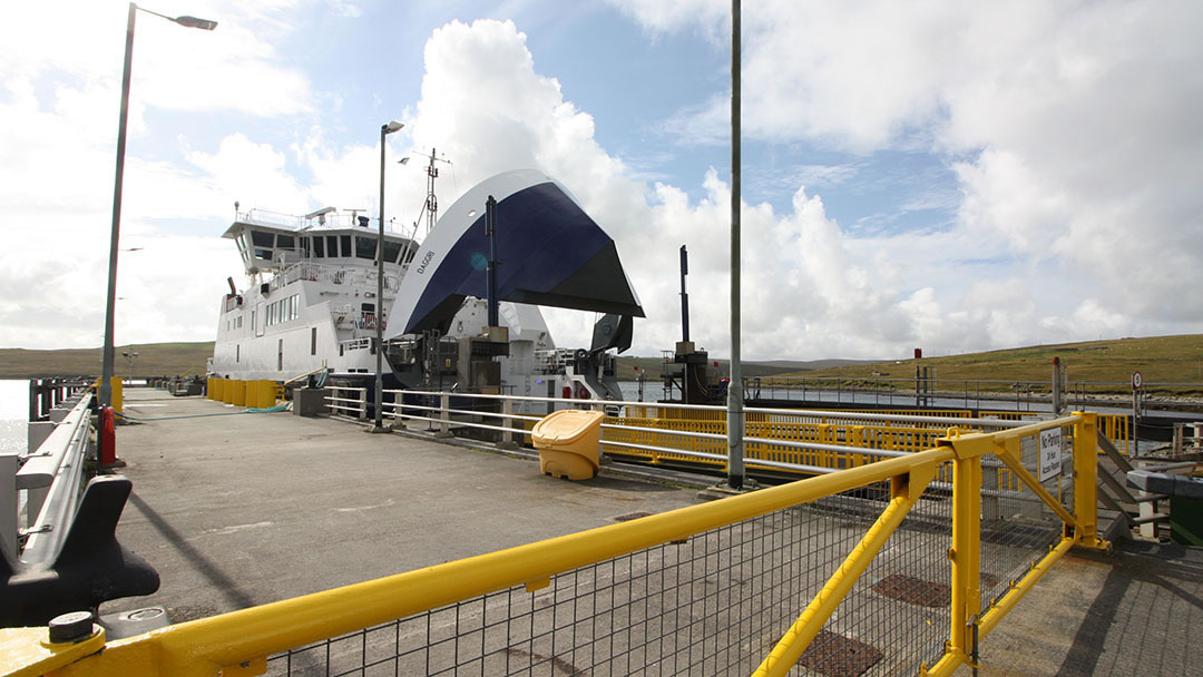 The ferry to Yell in Shetland