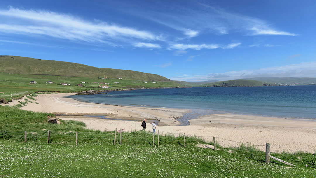 Levenwick beach in Shetland