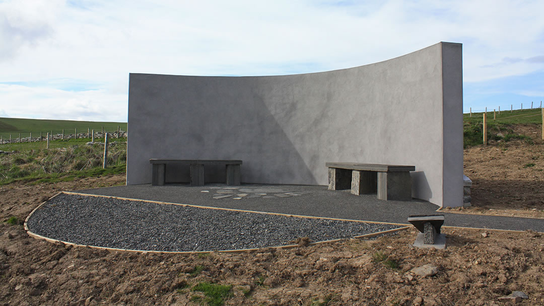 Listening wall at the Loons, Orkney