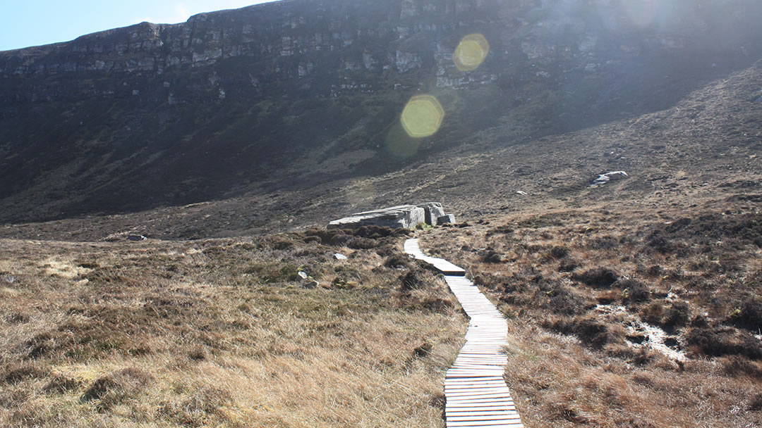 The path leading to the Dwarfie Stane in Hoy
