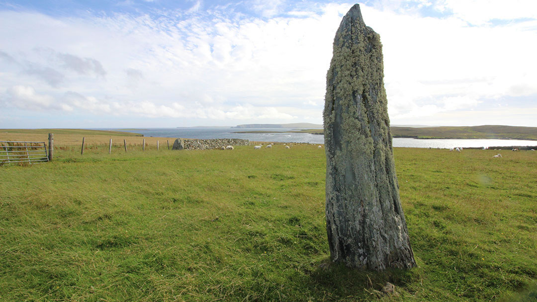 Uyea breck or Muness standing stone, Unst, Shetland