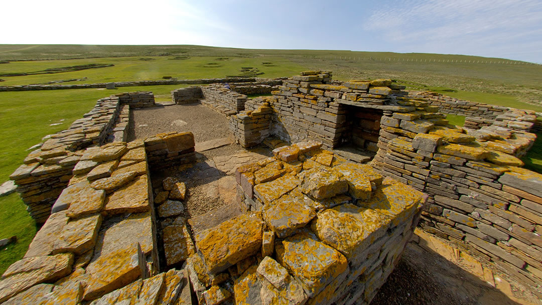 12th century church on the Brough of Birsay, Orkney