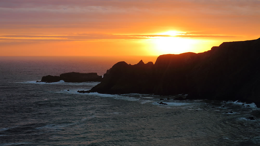 Deepdale in Shetland at sunset