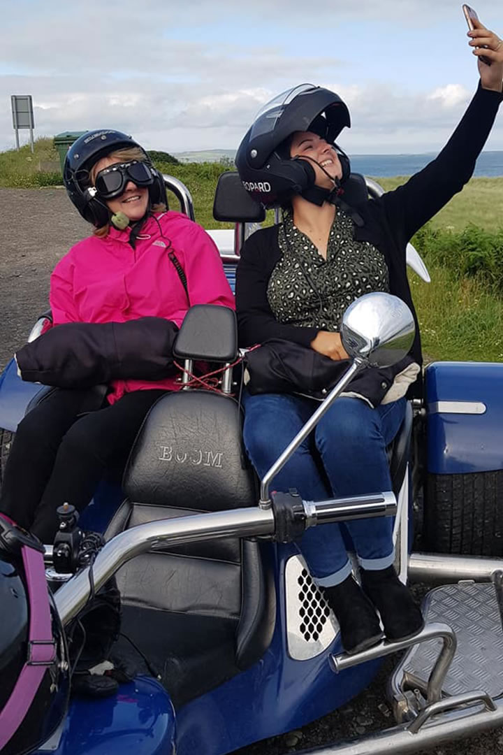 Enjoying an Orkney Trike Tour