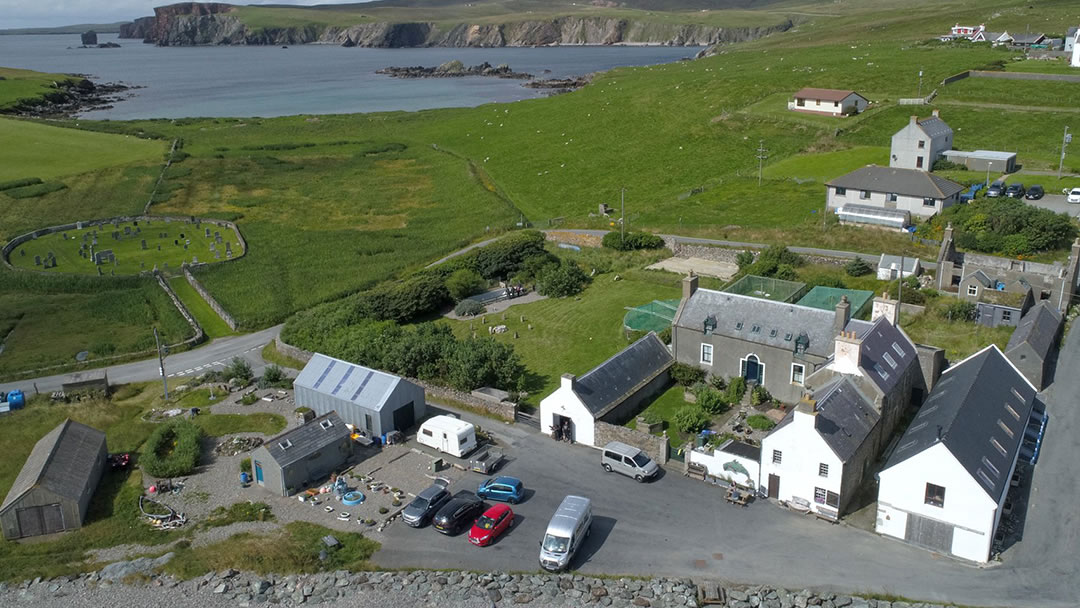 Hillswick Wildlife Sanctuary, Shetland from the air