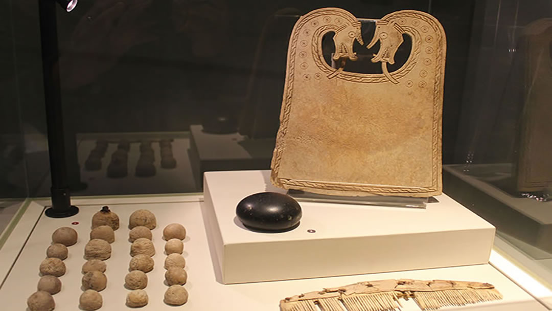 Scar whalebone plaque in the Orkney Museum