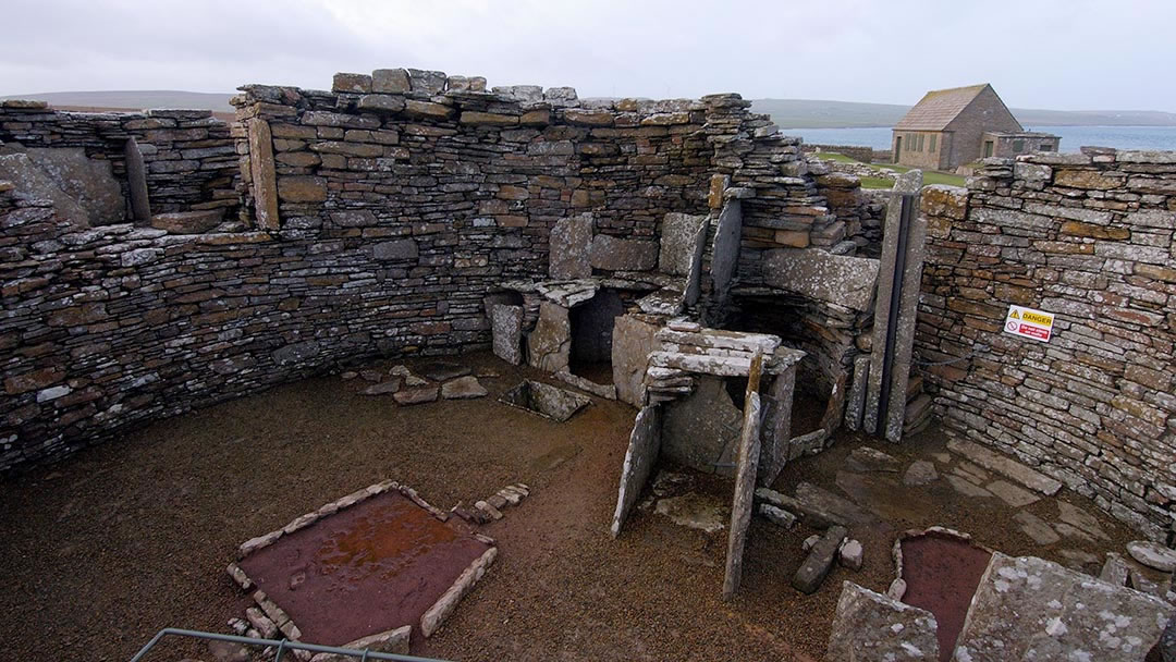 The interior of the Broch of Gurness, Orkney photo