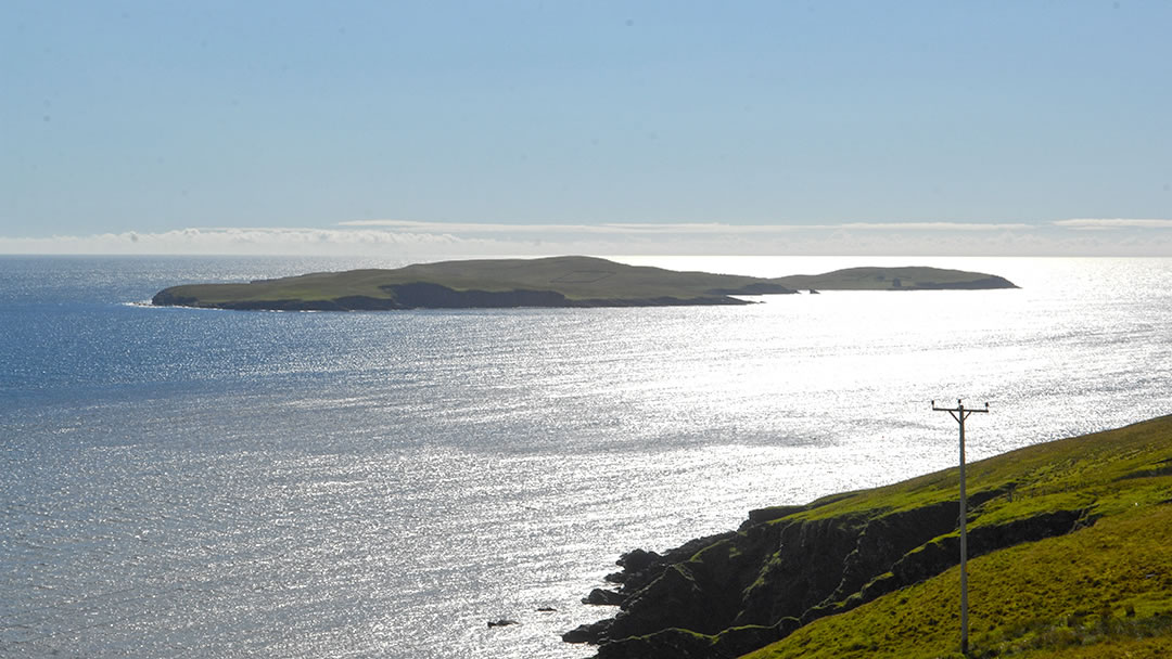 View of Mousa from Sandwick, Shetland 