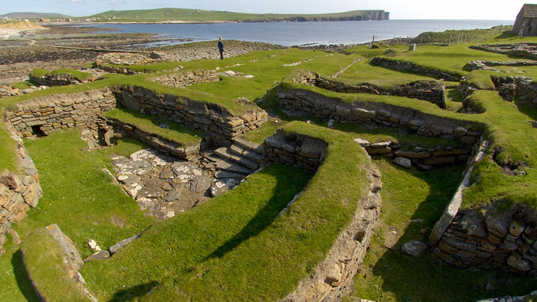 The Brough of Birsay; a tidal island in Orkney