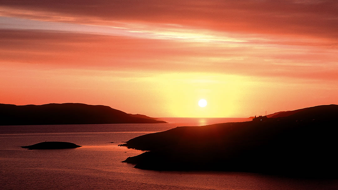 Aith sunset in Shetland