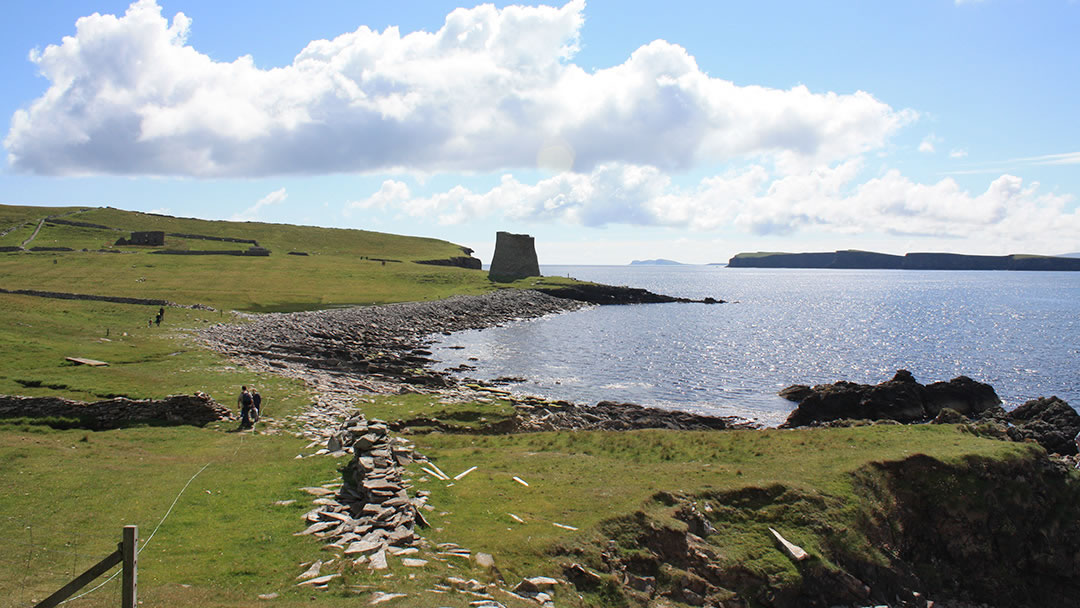 Approaching Mousa Broch, Shetland