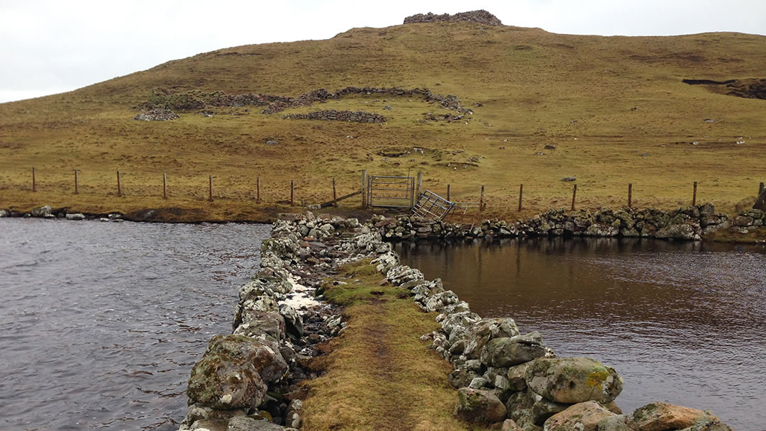 Causeway to Culswick Broch, Shetland