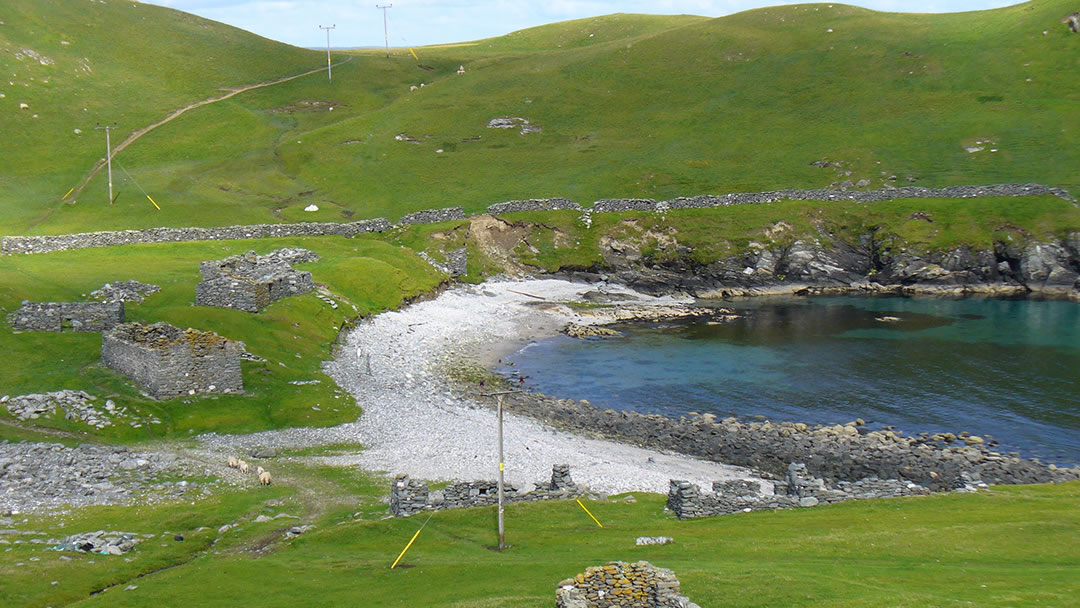 Fethaland haaf fishing station in Shetland today