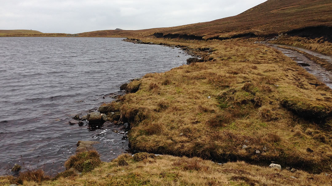 The loch on the road to Culswick Broch, Shetland