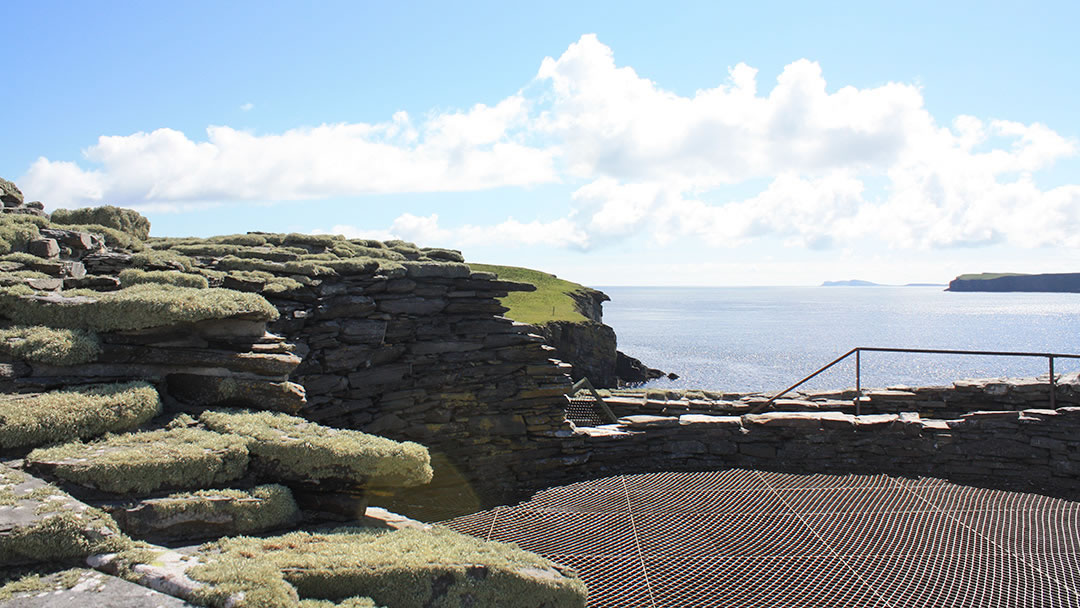 The top of Mousa broch in Shetland