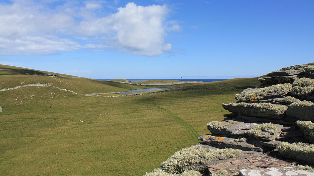 View from the top of Mousa broch in Shetland