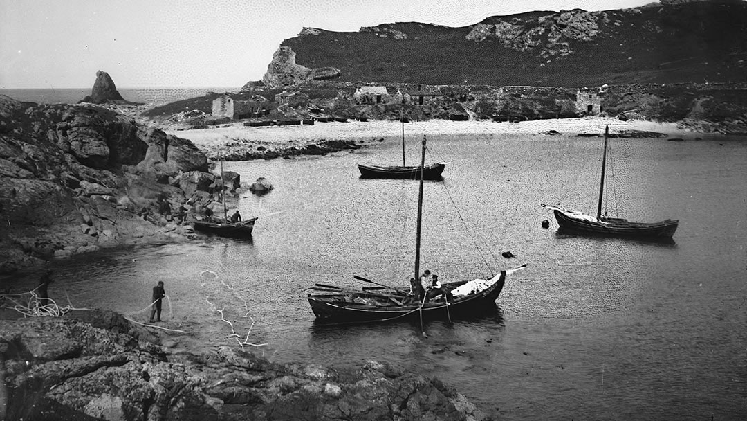 Sixereens at Fethaland in Shetland