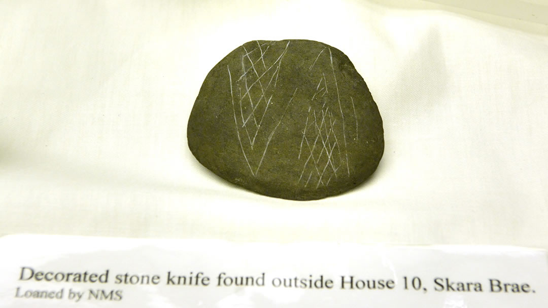 Artefact from Skara Brae in Tankerness House