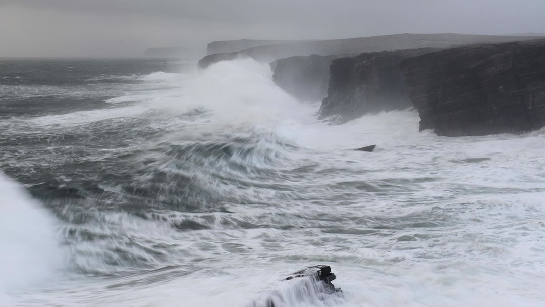 Yesnaby waves on a wild day in Orkney