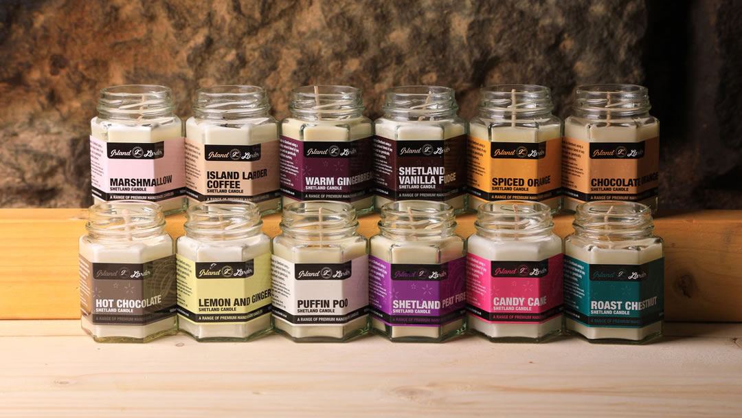 Candle range including a Puffin Poo Candle