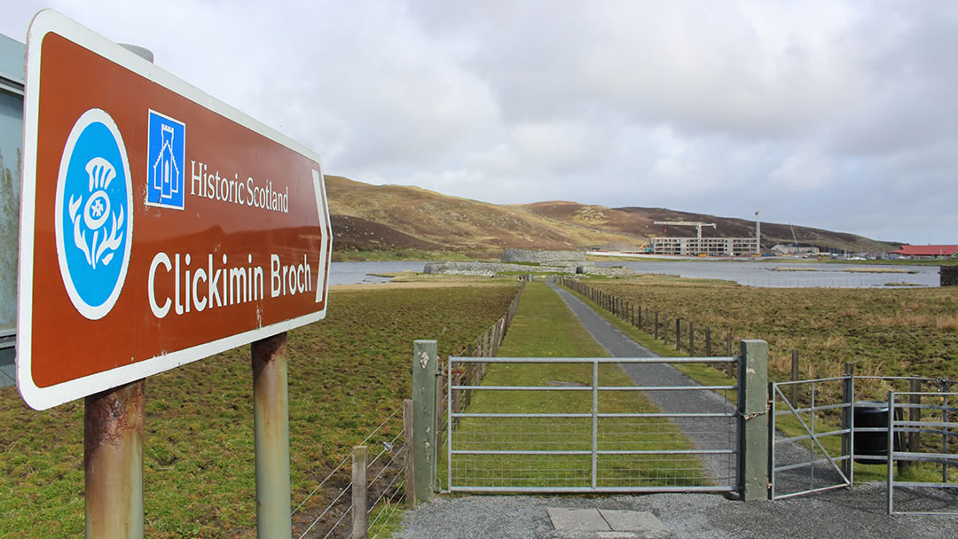 Path to Clickimin broch in Lerwick, Shetland