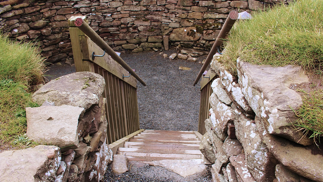 Stairs into Clickimin Broch