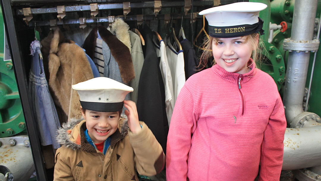 Dressing up at Scapa Flow Visitor Centre in Orkney