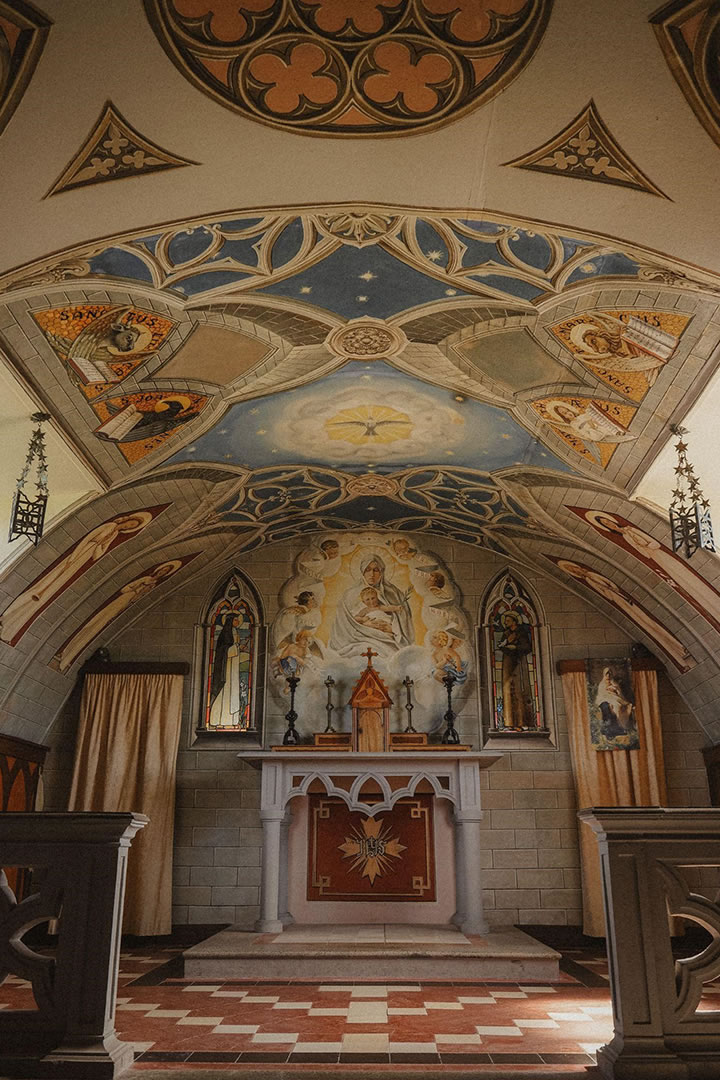 Inside the Italian Chapel in Orkney