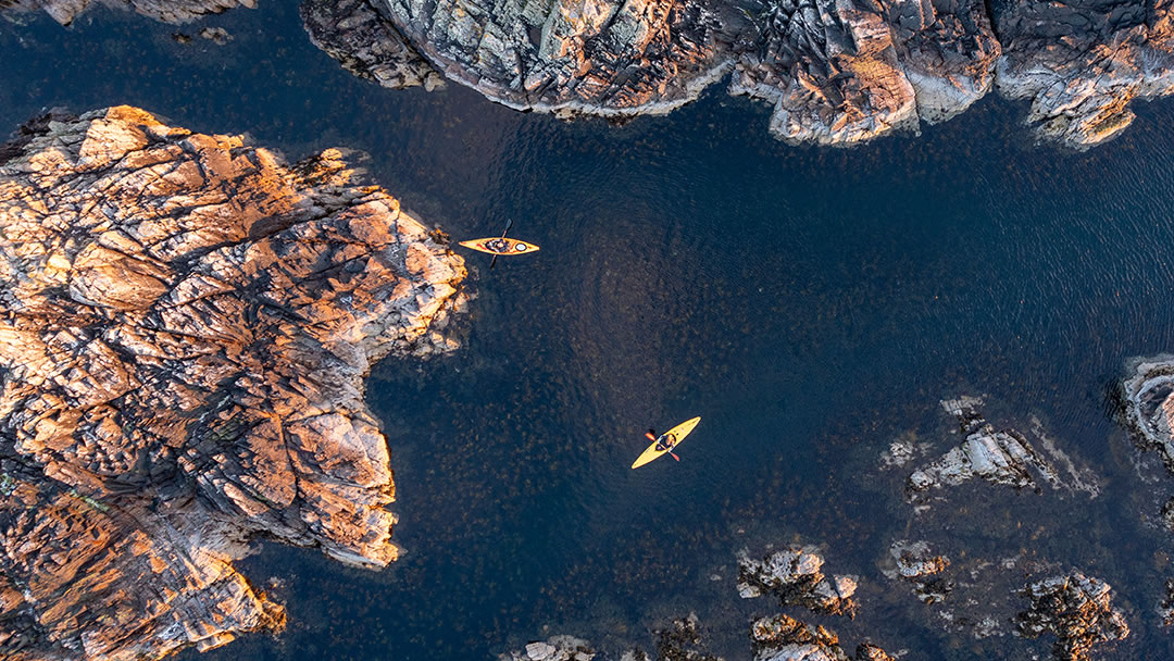 Kayaks off Vementry and Muckle Roe