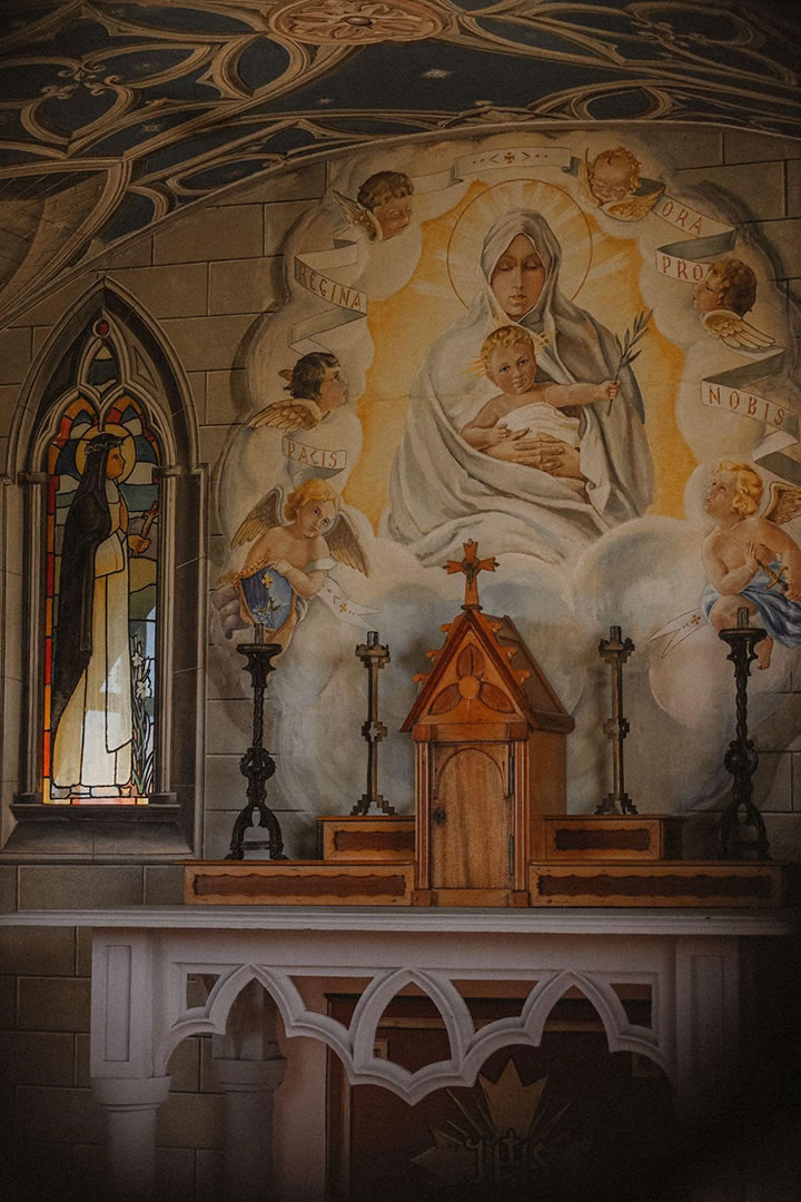 The alter at the Italian Chapel