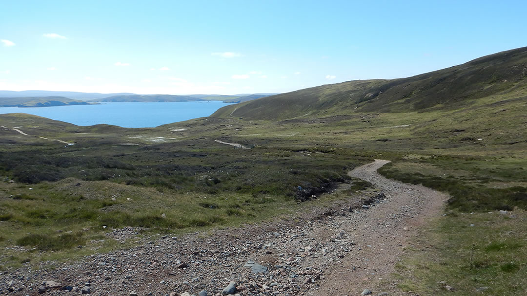 The track across Muckle Roe