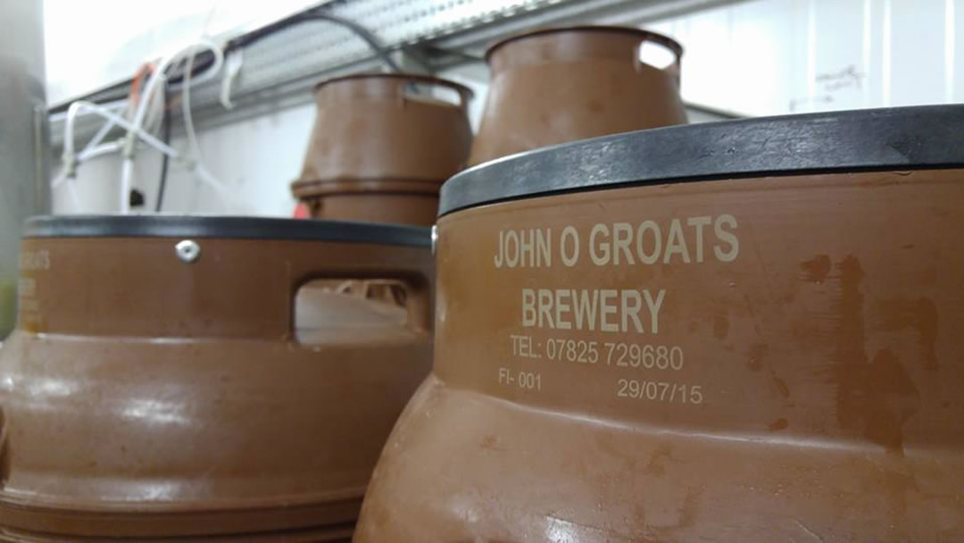 Beer kegs at John o' Groats Brewery