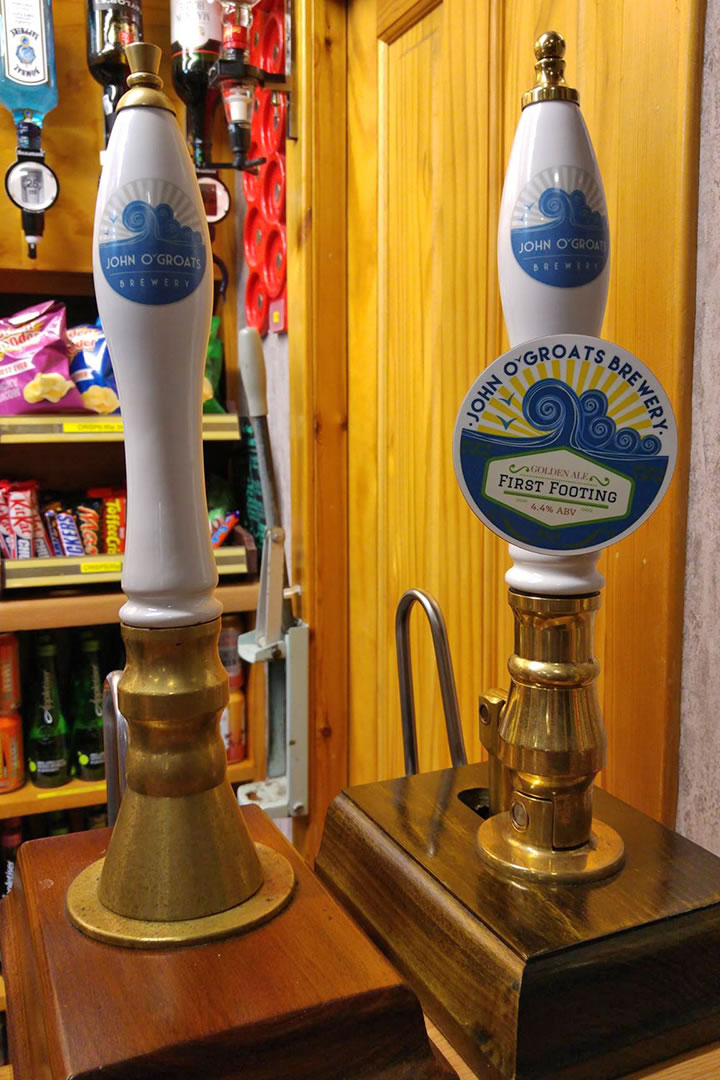 John o' Groats Brewery beer taps