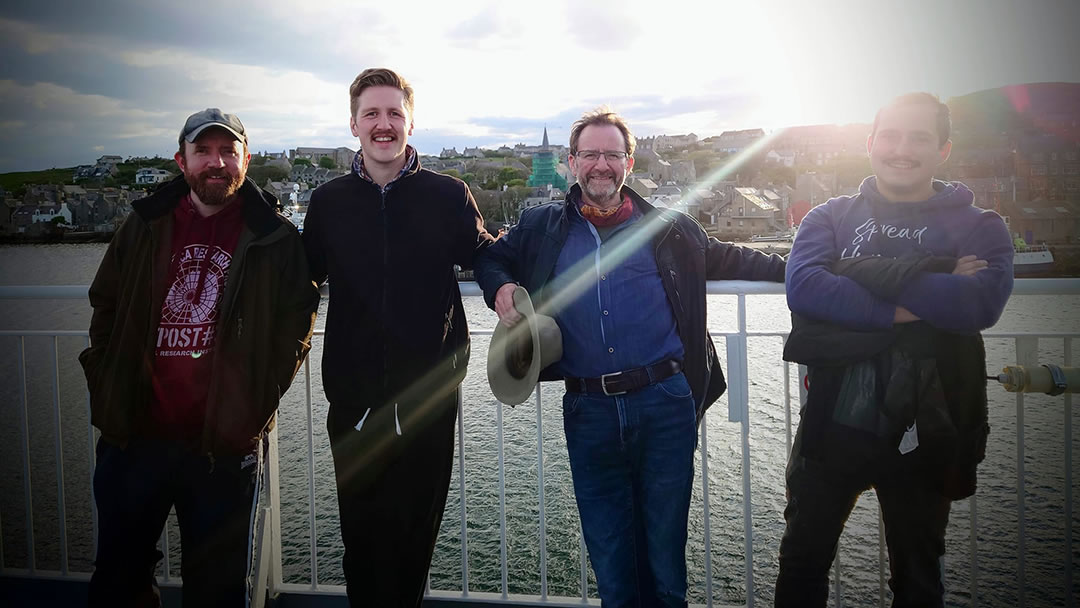 Keepers of the Light cast on board MV Hamnavoe